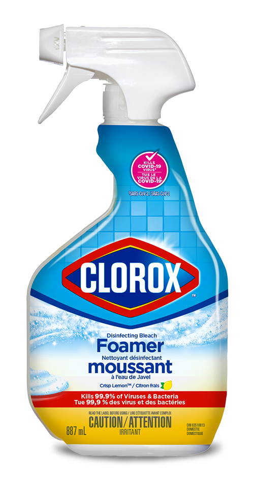 Nettoyant désinfectant moussant à l'eau de Javel Clorox® en vaporisateur